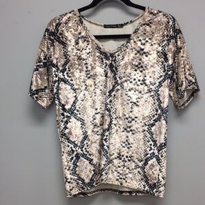 I Saw It First Brushed Velvet Short Sleeve  Top